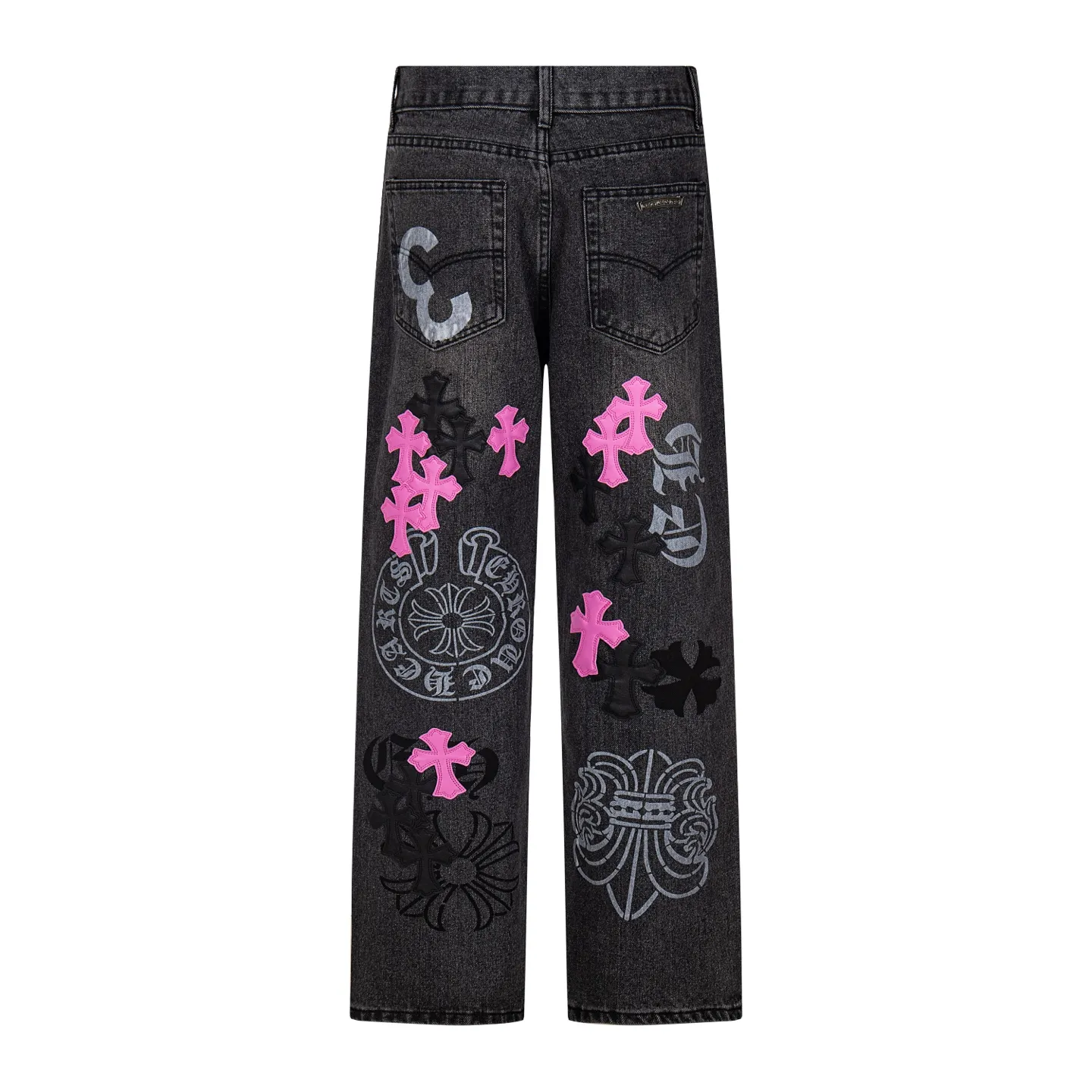 P270 top version) Chrome Hearts Chrome Hearts Jeans Purple Matty Boy Sex Records Rivet Style Work Jeans CH Jeans need to be washed and disassembled and then hand-stitched with sheepskin cross leather and then spliced ​​together. The whole piece has too much craftsmanship to explain. The cabinet price is 32W+ level, patchwork cross flower embellishment, high-waisted washed jeans! ! Absolutely high-end luxury products, 8W+ level god-level items, super popular products, made with top heavy industry, a magic weapon that cannot be missed. About Kroxin This is an extremely luxurious fashion brand, which can also be called the nobles of the high street. It has always been an exclusive brand for some hipsters or rich second generation. Compared with ordinary high streets, it is more luxurious and noble. Compared with luxury brands, it has a more fashionable personality and has always been a brand that I have a special liking for. Size: 28-30-32-34-36 (corresponds to S-M-L-XL-XXL)
